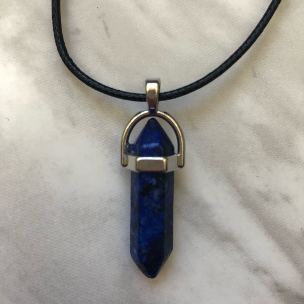 🎉 New Blue Gemstone Pendant Necklace